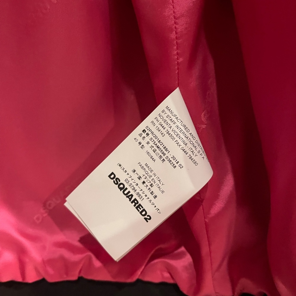 Dsquared cropped jacket size 40